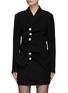 Main View - Click To Enlarge - KIMHĒKIM - ‘Venus’ Pearlescent Button Wool Blend Cropped Wrap Jacket