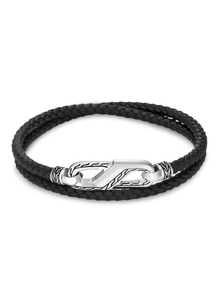 Main View - Click To Enlarge - JOHN HARDY - ‘CLASSIC CHAIN’ STERLING SILVER DOUBLE WRAP LEATHER BRACELET