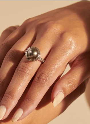  - JOHN HARDY - ‘CLASSIC CHAIN' FRESHWATER PEARL STERLING SILVER RING