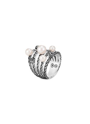 Detail View - Click To Enlarge - JOHN HARDY - ‘CLASSIC CHAIN' FRESHWATER PEARL STERLING SILVER RING