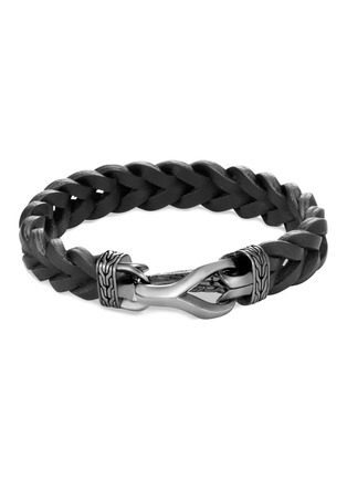 Main View - Click To Enlarge - JOHN HARDY - ‘ASLI CLASSIC CHAIN’ BLACK RHODIUM PLATED STERLING SILVER LEATHER BRACELET