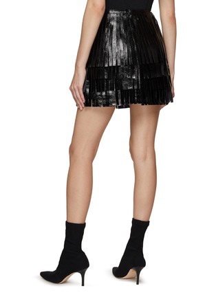 Back View - Click To Enlarge - RTA - ‘Marcela’ Leather Fringed Skirt