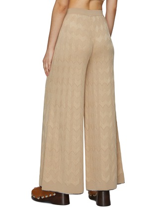 Back View - Click To Enlarge - MISSONI - Zig-Zag Patterned Wide Leg Pants