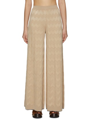 Main View - Click To Enlarge - MISSONI - Zig-Zag Patterned Wide Leg Pants