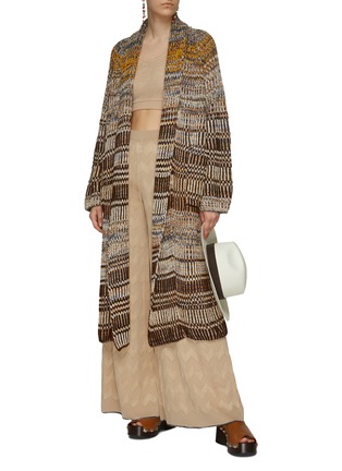 Figure View - Click To Enlarge - MISSONI - Zig-Zag Patterned Wide Leg Pants
