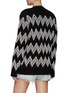 Back View - Click To Enlarge - MISSONI - Contrasting Chevron Pattern Wool Knit Button-Up Cardigan
