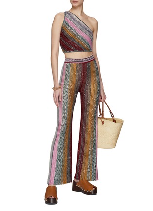 Figure View - Click To Enlarge - MISSONI - LACED SEQUIN PANTS
