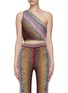 Main View - Click To Enlarge - MISSONI - SLEEVELESS ONE SHOULDER CROPPED WRAP TOP