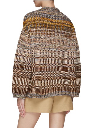 Back View - Click To Enlarge - MISSONI - LONG SLEEVE SPACE DYE CARDIGAN