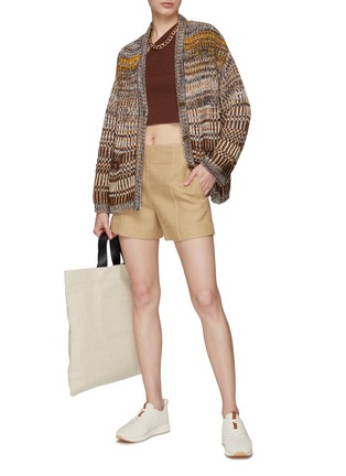 Figure View - Click To Enlarge - MISSONI - LONG SLEEVE SPACE DYE CARDIGAN