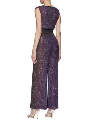 Back View - Click To Enlarge - MISSONI - SLEEVELESS DEEP V-NECK LACE JUMPSUIT