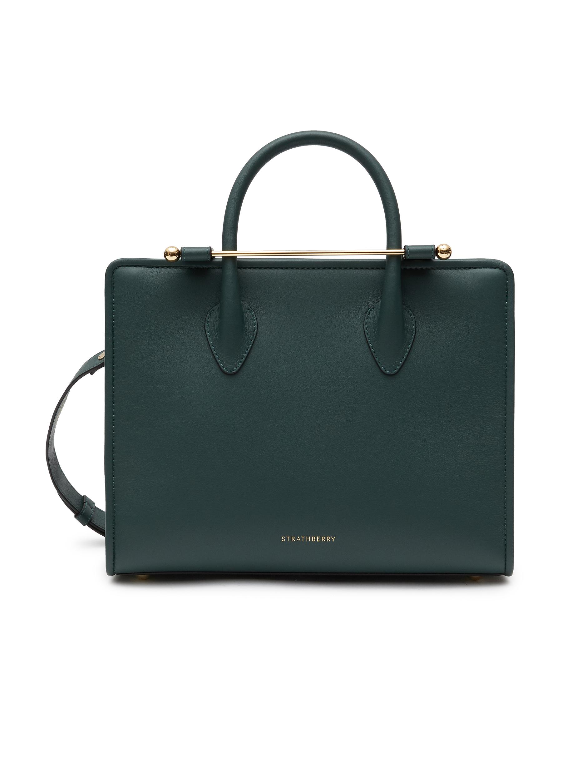 Strathberry 'the ' Medium Leather Tote Bag In Green