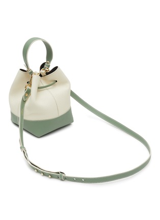 Detail View - Click To Enlarge - STRATHBERRY - ‘Lana Osette’ Bicoloured Leather Drawstring Bucket Bag