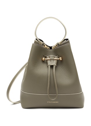 Main View - Click To Enlarge - STRATHBERRY - ‘Lana Osette’ Midi Leather Drawstring Bucket Bag