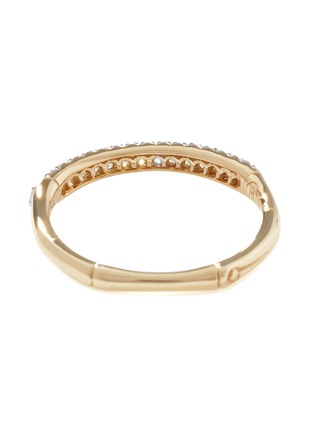 Detail View - Click To Enlarge - JOHN HARDY - ‘BAMBOO’ DIAMOND 18K GOLD SLIM BAND RING