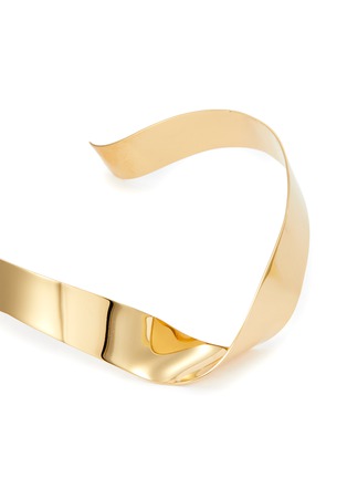 Detail View - Click To Enlarge - JIL SANDER - ‘Plumaje’ Twisted Gold Toned Metal Necklace