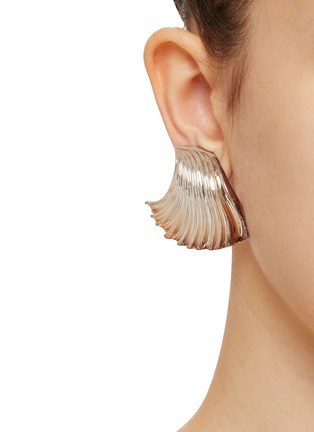 Figure View - Click To Enlarge - JIL SANDER - ‘COMMA’ OVERSIZED CLIP-ON EARRINGS