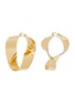 JIL SANDER - ‘PLUMAJE’ GOLD-TONED METAL OVERSIZED HOOP EARRINGS