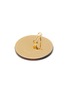 Detail View - Click To Enlarge - JIL SANDER - ‘JUXTAPOSITION’ GOLD TONED METAL DETAIL WOODEN STUD EARRINGS