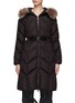 Main View - Click To Enlarge - MONCLER - FUR HOOD BELTED PUFFER COAT