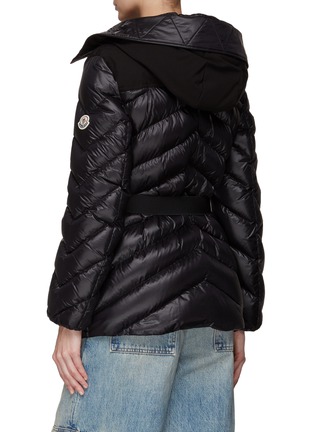 Back View - Click To Enlarge - MONCLER - LONG SLEEVE BELTED PUFFER JACKET