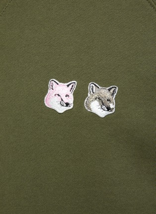  - KITSUNE - Monochrome Fox Head Patch Cotton Crewneck Sweatshirt