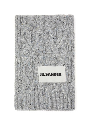 Detail View - Click To Enlarge - JIL SANDER - Donegal Wool Chunky Cable Knit Scarf