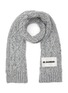 Main View - Click To Enlarge - JIL SANDER - Donegal Wool Chunky Cable Knit Scarf