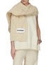 Figure View - Click To Enlarge - JIL SANDER - Donegal Wool Chunky Cable Knit Scarf