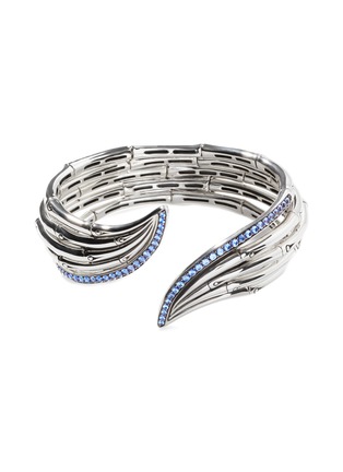 Main View - Click To Enlarge - JOHN HARDY - ‘BAMBOO’ BLUE SAPPHIRE STERLING SILVER CUFF BRACELET