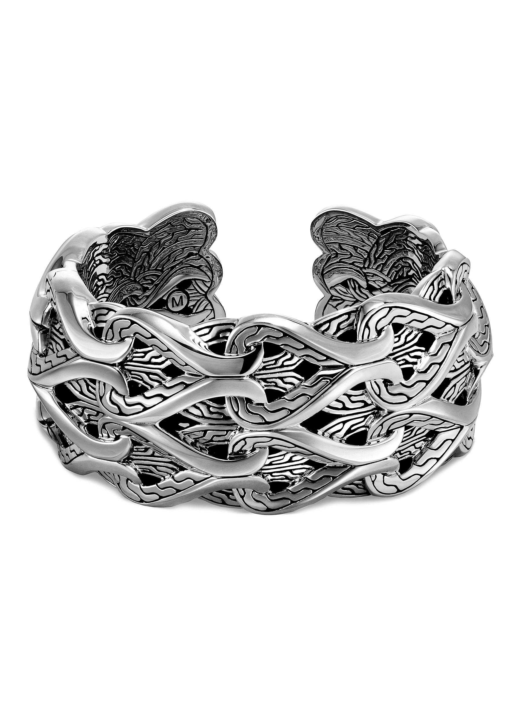 John Hardy Classic Asli-link Sterling Silver Medium Kick Cuff Bracelet