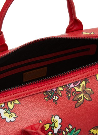 Detail View - Click To Enlarge - KENZO - Floral Print Leather Crossbody Bag