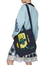 Front View - Click To Enlarge - KENZO - Poppy Print Logo Canvas Tote Bag