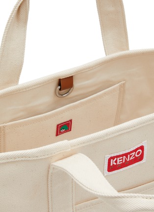 Detail View - Click To Enlarge - KENZO - Poppy Print Logo Canvas Tote Bag
