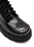 Detail View - Click To Enlarge - KENZO - KENZOSMILE LACE UP LEATHER COMBAT BOOTS