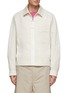 Main View - Click To Enlarge - JACQUEMUS - Wide Zip Pull Linen Blend Shirt Jacket