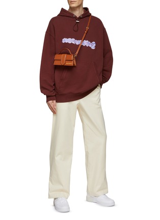 Figure View - Click To Enlarge - JACQUEMUS - OVERSIZED CHEST LOGO PULLOVER HOODIE