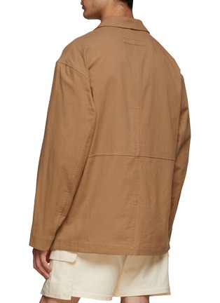 Back View - Click To Enlarge - JACQUEMUS - BELTED TWISTED HEM LONG SLEEVE SHIRT