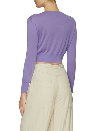 Back View - Click To Enlarge - EQUIL - CROPPED CREW NECK SWEATER