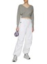 Figure View - Click To Enlarge - EQUIL - CROPPED V-NECK SWEATER