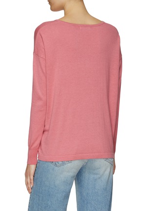 Back View - Click To Enlarge - EQUIL - V-NECK LONG SLEEVE SWEATER