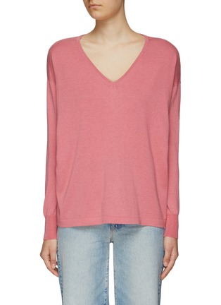 Main View - Click To Enlarge - EQUIL - V-NECK LONG SLEEVE SWEATER