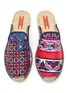 Detail View - Click To Enlarge - RESPOKE - ‘LUPE’ REPURPOSED HERMES SCARF CUT OUT ESPADRILLE SLIDES