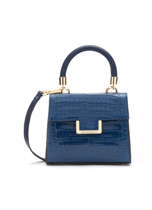 Main View - Click To Enlarge - MARIA OLIVER - ‘MICHELLE’ MINI TOP HANDLE ALLIGATOR LEATHER BAG