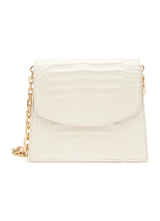 Main View - Click To Enlarge - MARIA OLIVER - ‘EMMA’ ALLIGATOR LEATHER CHAIN STRAP CROSSBODY BAG