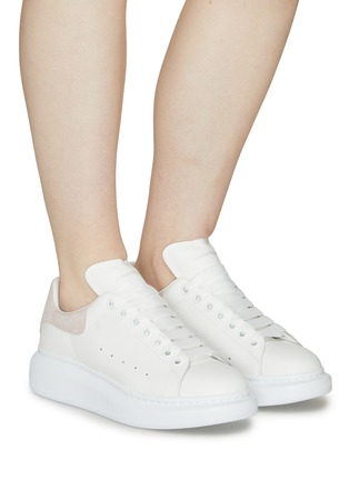 Figure View - Click To Enlarge - ALEXANDER MCQUEEN - ‘Larry’ Leather Oversized Sneakers