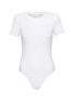 Main View - Click To Enlarge - GOOD AMERICAN - CREWNECK RIBBED KNIT T-SHIRT BODYSUIT