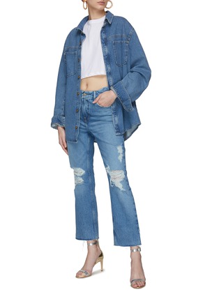 Figure View - Click To Enlarge - GOOD AMERICAN - ‘GOOD ICON’ CROPPED JEANS