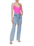 Figure View - Click To Enlarge - GOOD AMERICAN - ‘GOOD’ '90S THIGH SLIT DETAILS STRAIGHT LEG JEANS