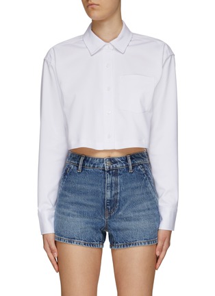 Main View - Click To Enlarge - GOOD AMERICAN - ‘THE GOOD‘ CROPPED SHIRT